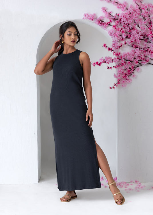 Sleeveless Column Dress With Back Detail