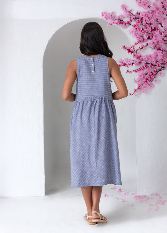 Sleeveless Drop Waist Dress
