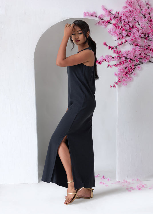 Sleeveless Column Dress With Back Detail