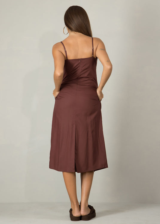Strappy midi dress with adjustable straps