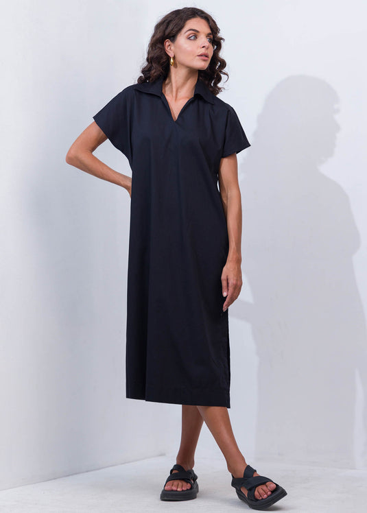 Short Sleeve Midi Dress
