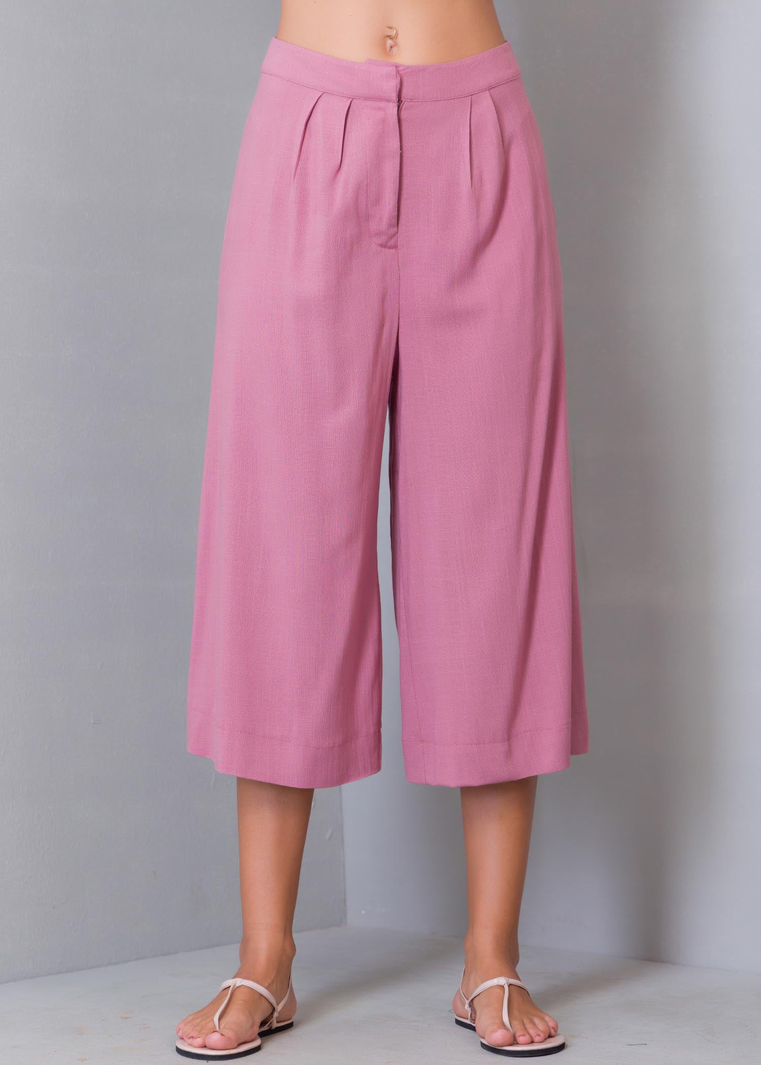 Pleat Detail Culotte Pant