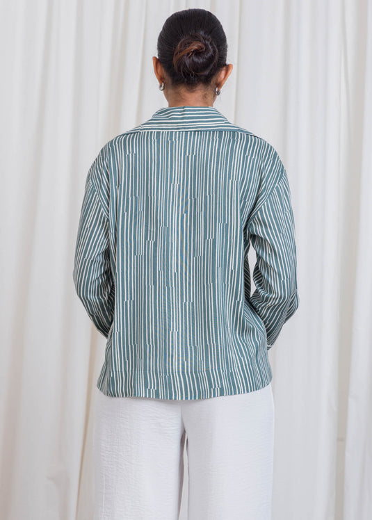 Wide Cuff Long Sleeve Blouse