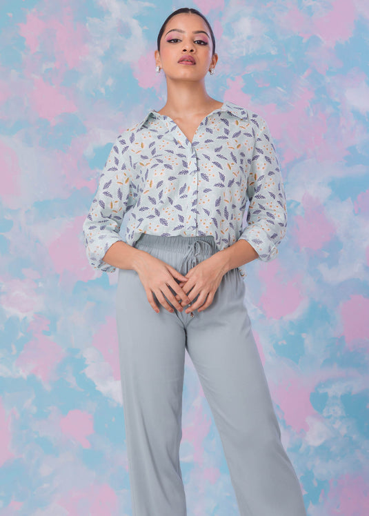 Printed Button Down Shirt