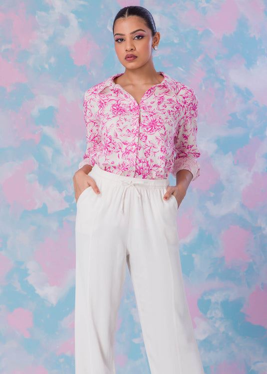 Printed Button Down Shirt