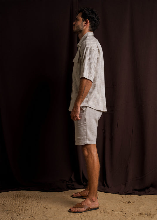 Casual Wear Oversized Jacquard S/S Shirt