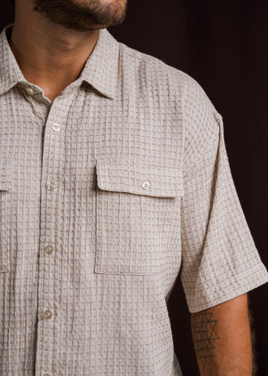 Casual Wear Oversized Jacquard S/S Shirt