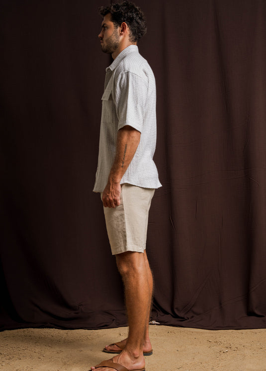 Casual Wear Oversized Jacquard S/S Shirt