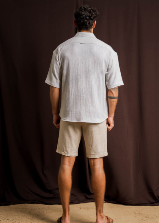 Casual Wear Oversized Jacquard S/S Shirt