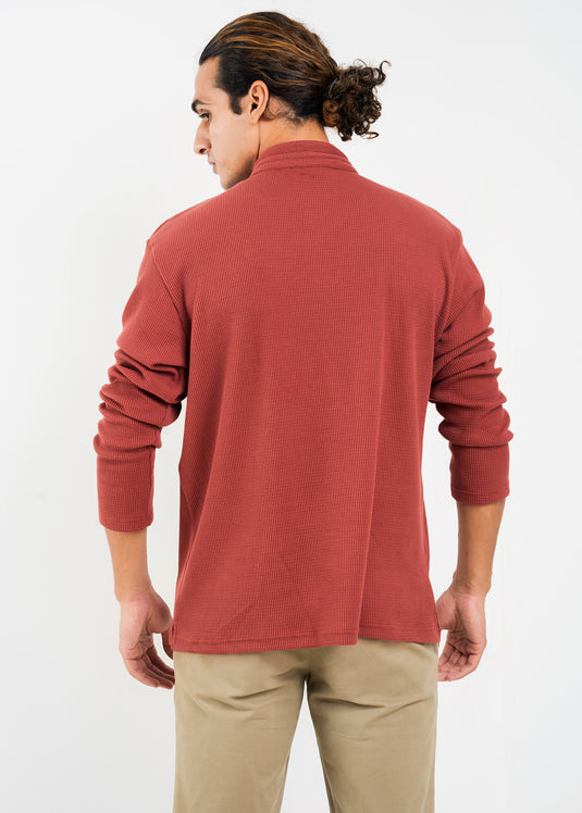 Casual Wear Mao Collar L/S T-Shirt