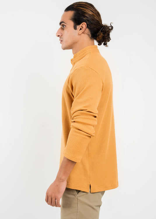 Casual Wear Mao Collar L/S T-Shirt