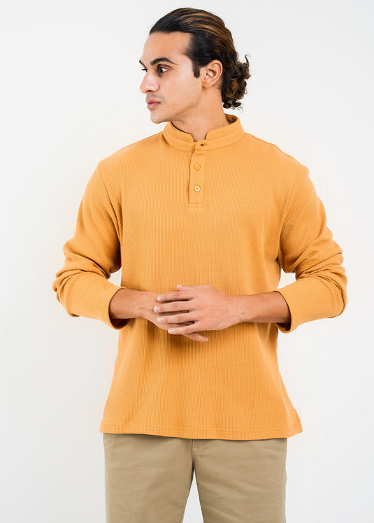 Casual Wear Mao Collar L/S T-Shirt