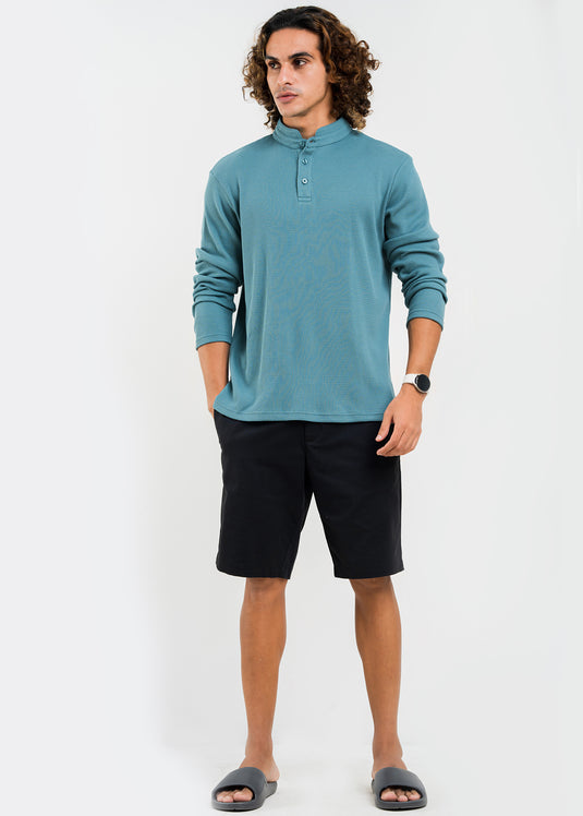 Casual Wear Mao Collar L/S T-Shirt