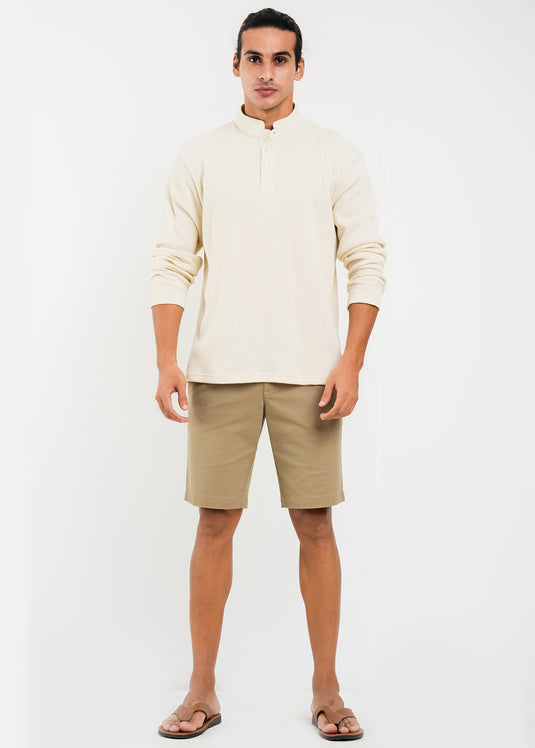 Casual Wear Mao Collar L/S T-Shirt