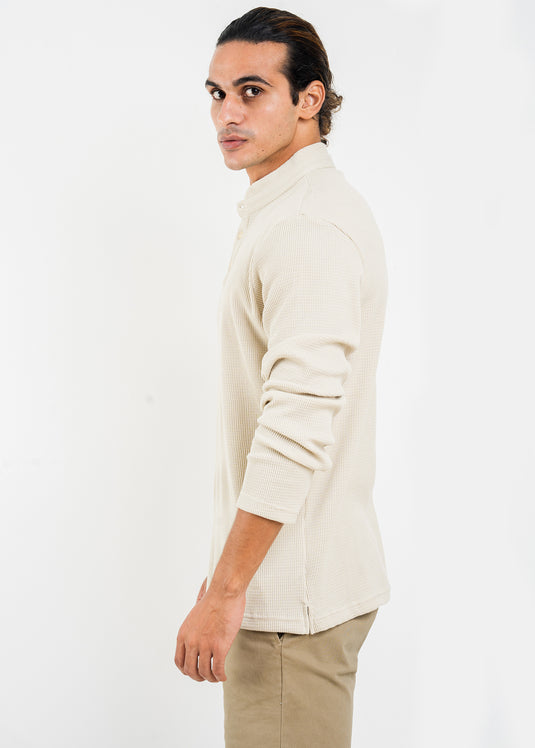 Casual Wear Mao Collar L/S T-Shirt