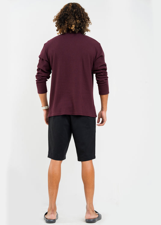 Casual Wear Mao Collar L/S T-Shirt