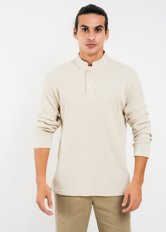 Casual Wear Mao Collar L/S T-Shirt
