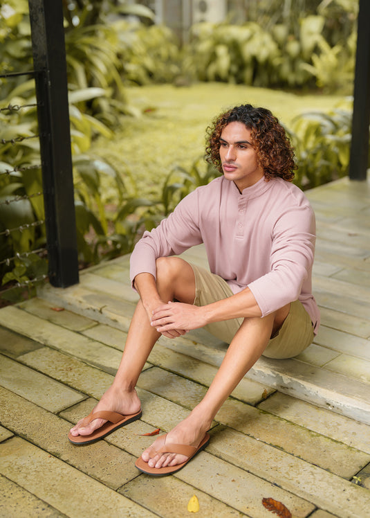 Casual Wear Mao Collar L/S T-Shirt