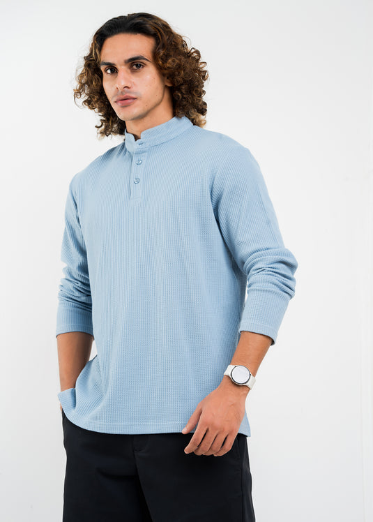 Casual Wear Mao Collar L/S T-Shirt