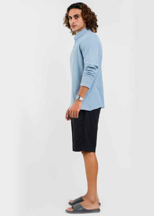 Casual Wear Mao Collar L/S T-Shirt