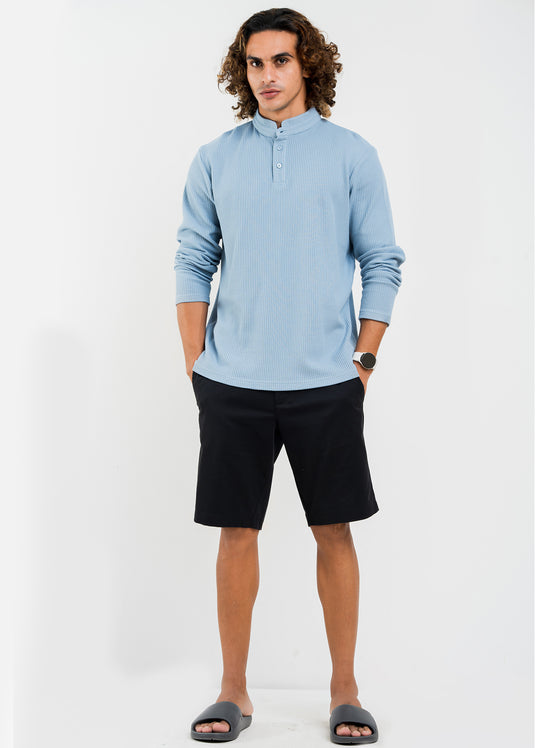 Casual Wear Mao Collar L/S T-Shirt