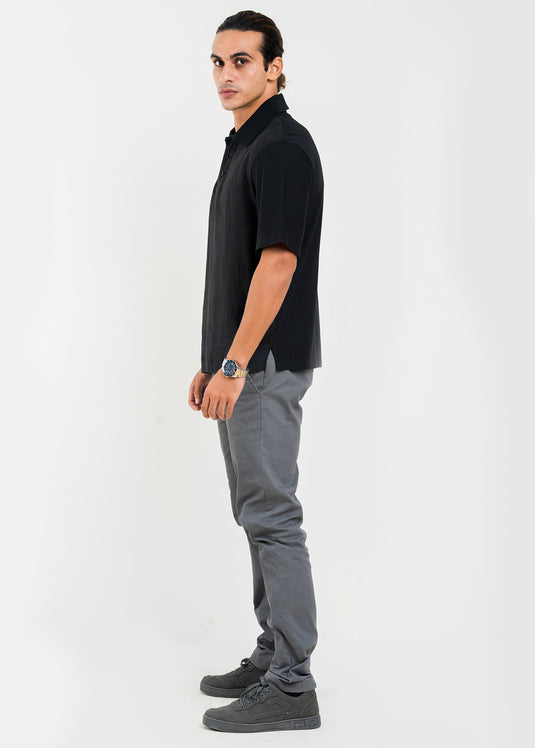 Casual Wear Semi Polo S/S Shirt