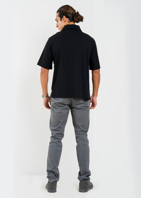 Casual Wear Semi Polo S/S Shirt