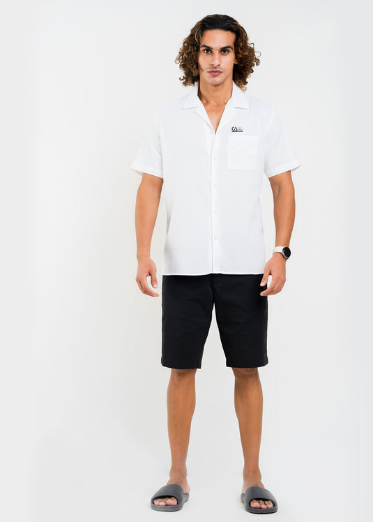 Graphic Printed Cuban Collar S/S Shirt