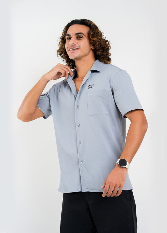 Graphic Printed Cuban Collar S/S Shirt