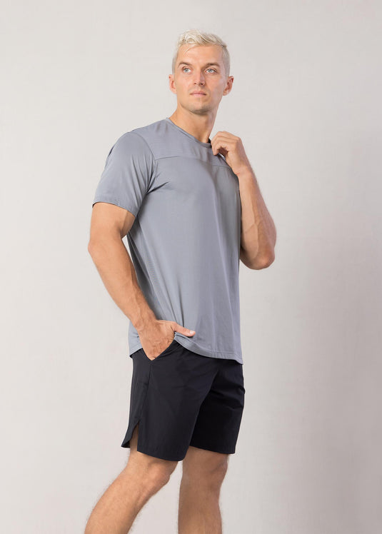 Active Wear T-shirt With Mesh Detailed