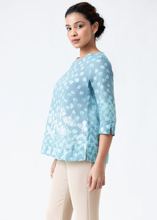 Batik round neck top