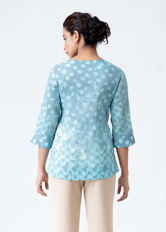 Batik round neck top