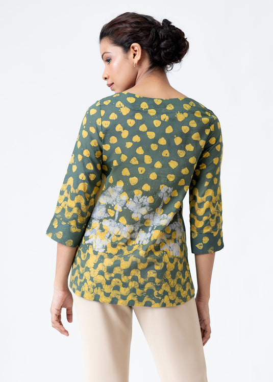 Batik round neck top