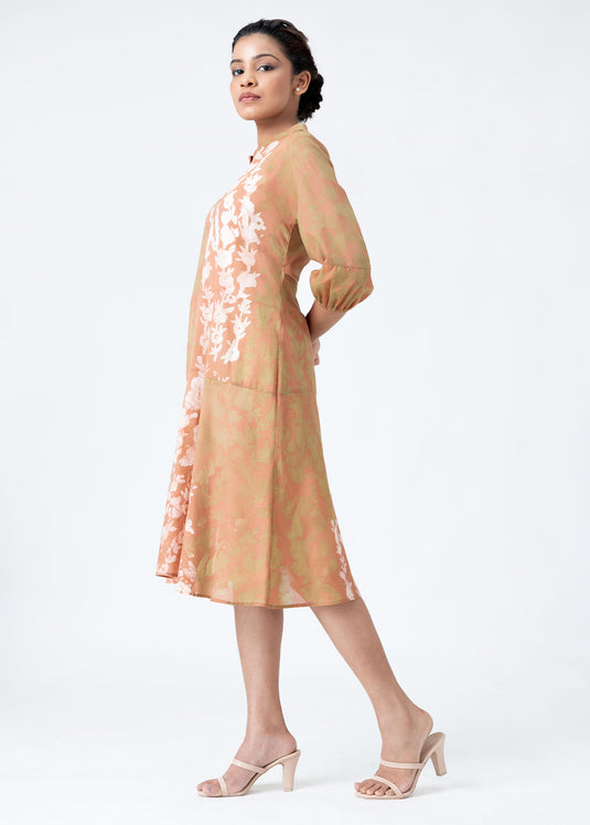 Batik flared dress
