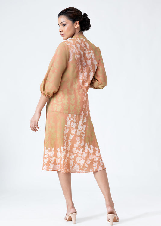 Batik flared dress