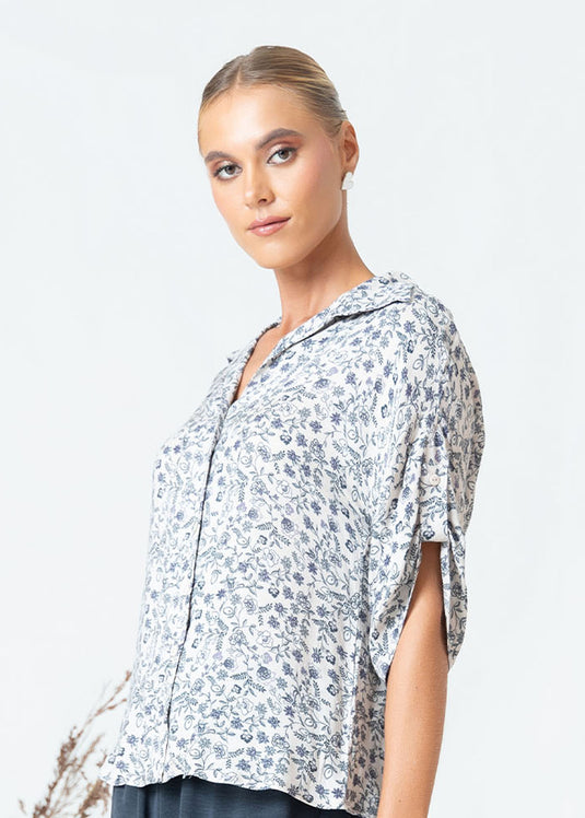 Printed basic blouse