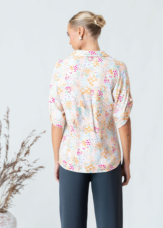 Printed basic blouse