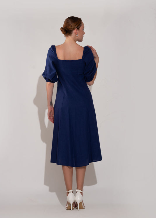 Square Neck Puff Sleeve Dress