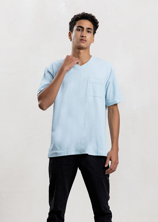 Detailed V-Neck T-Shirt