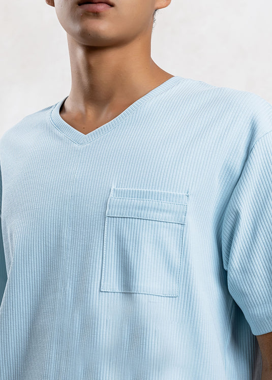 Detailed V-Neck T-Shirt