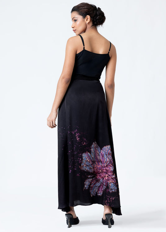 Batik floral maxi skirt