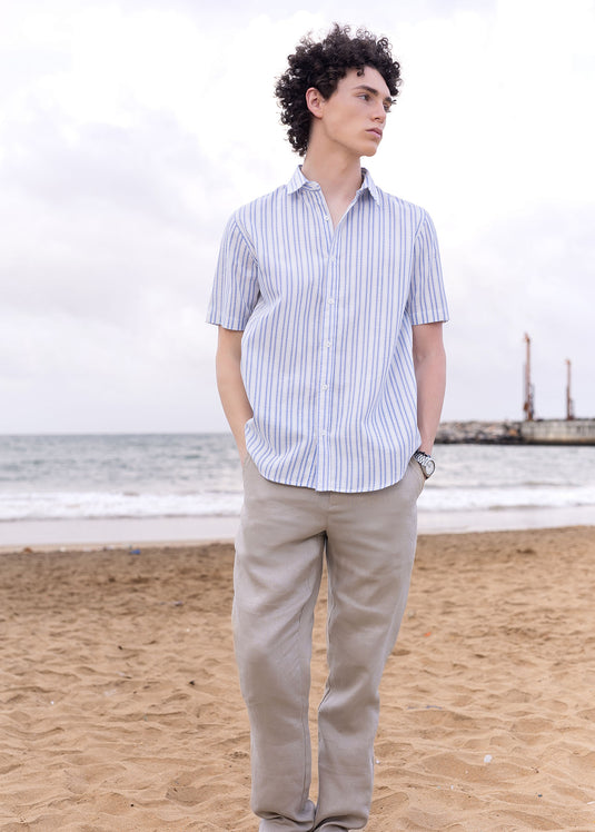 Striped short sleeve shirt