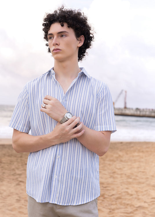 Striped short sleeve shirt