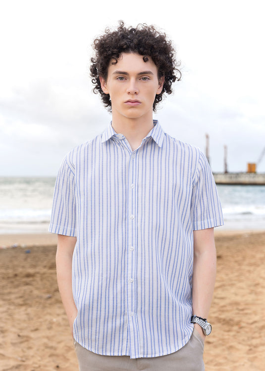 Striped short sleeve shirt