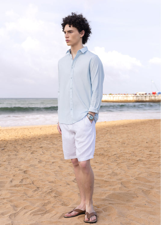 Short collar Long sleeve shirt