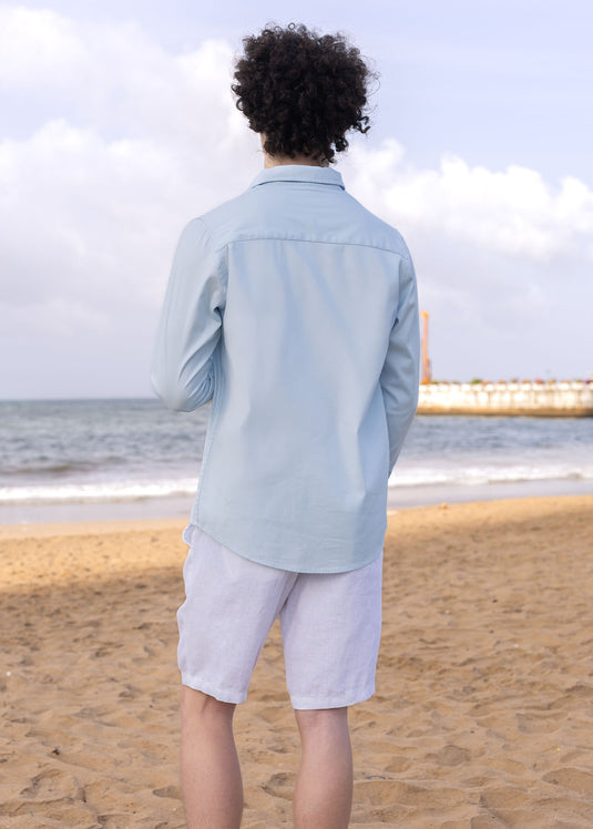 Short collar Long sleeve shirt