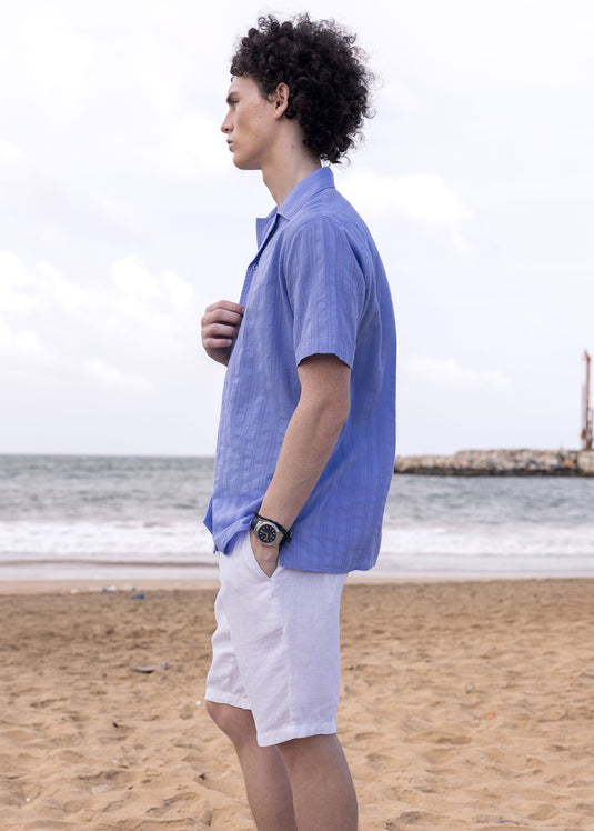 Textured short sleeve shirt