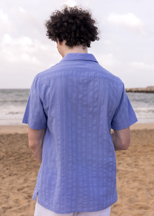 Textured short sleeve shirt