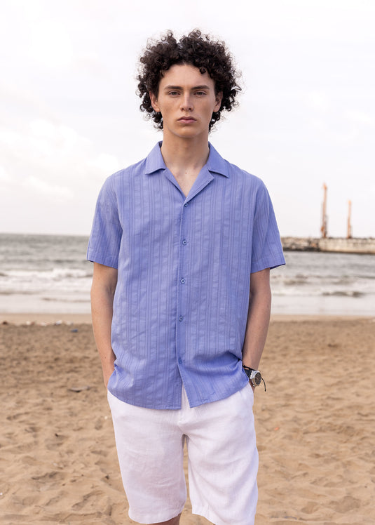 Textured short sleeve shirt