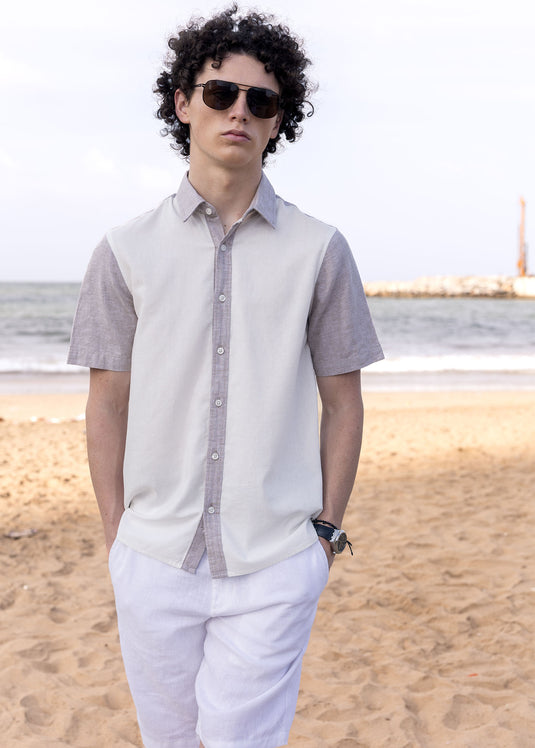 Striped short sleeve shirt